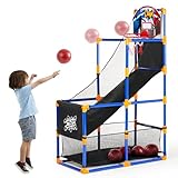 JOYIN Arcade Basketball Game Set with 4 Balls and Hoop for Kids 3 to 12 Years Old Indoor Outdoor...