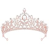 Vovii Rose Gold Crown for Women, Princess Crown Rose Gold Tiara for Women Girls, Coronas Para 15...
