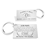 Llavero de Padre e Hija – Regalo Emotivo para Papá de Parte de su Niña – Mi Papá y Mi Héroe...