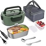 Vabaso Electric Lunch Box for Adults, 80W Heated Lunch Box Portable Food Warmer Lunch Box for...