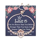 FEELMEM 15 Year Old Gift 15 Anos Quinceanera Necklace Sweet 15 Jewelry Quinceanera Gift 15th...